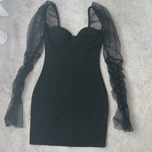 Puffy Sleeved black dress